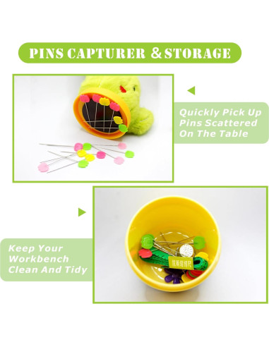 Juego de Costura Wefadingla Cactus con 50 Agujas y Accesorios