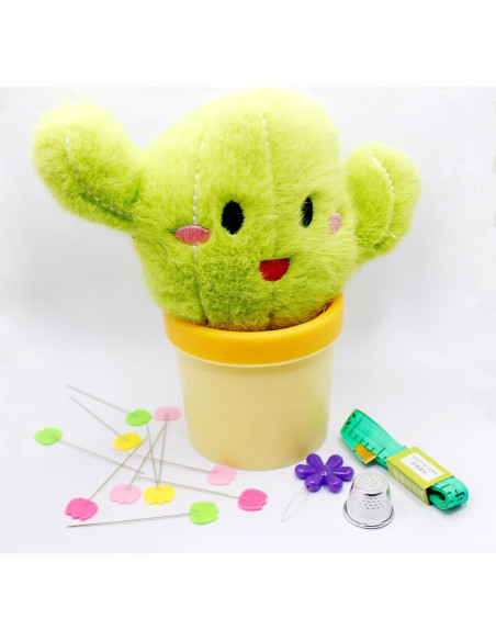 Juego de Costura Wefadingla Cactus con 50 Agujas y Accesorios