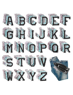 104 Piezas Letras Termoadhesivas Brillantes Willdone A-Z