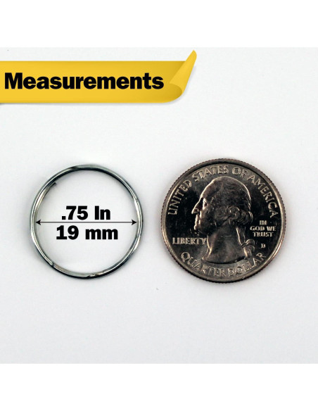 Anillas de Llave de Acero Galvanizado Versa-Tags 250 Unidades