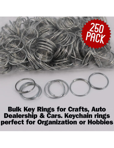 Anillas de Llave de Acero Galvanizado Versa-Tags 250 Unidades