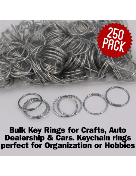 Anillas de Llave de Acero Galvanizado Versa-Tags 250 Unidades