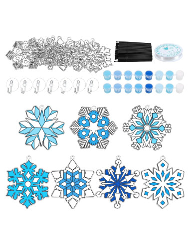 Kit de Manualidades Poen 28 Atrapasoles Copo de Nieve DIY