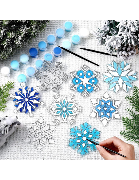 Kit de Manualidades Poen 28 Atrapasoles Copo de Nieve DIY
