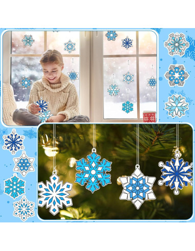 Kit de Manualidades Poen 28 Atrapasoles Copo de Nieve DIY