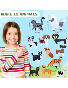 Kit de Costura para Niños JEEKALO 12 Animales Fieltro DIY 2