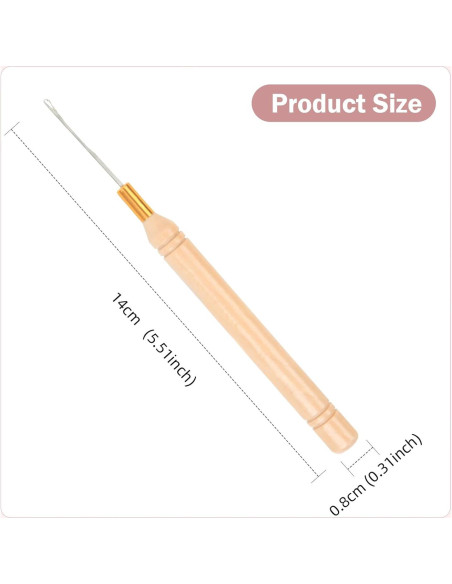 Kit de Ganchillo 3PCS Vlasy con Enhebrador y Herramientas