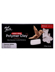 Arcilla Polimérica Mont Marte 400g Blanco Titanio Horneable
