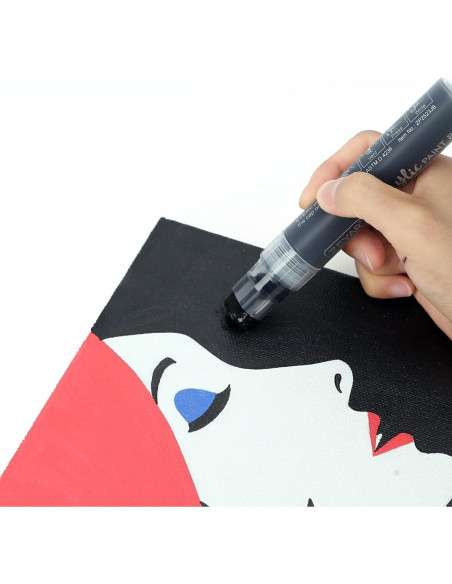 Marcadores Acrílicos ZEYAR, 6 Piezas, Punta Extra Fina y Jumbo