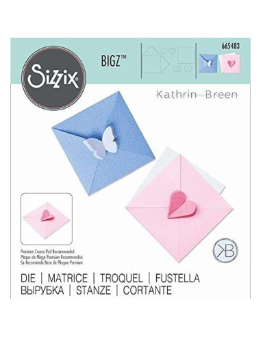 Troquel Sizzix Bigz Mini Tarjeta y Sobres Kath Breen 6.35cm