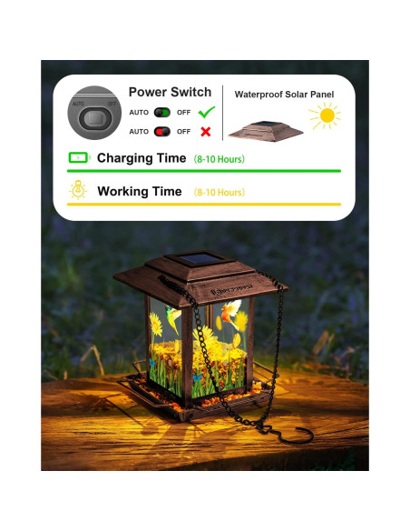 Comedero de Aves Solar DesGully 1.13 kg Metal Cobre Vintage