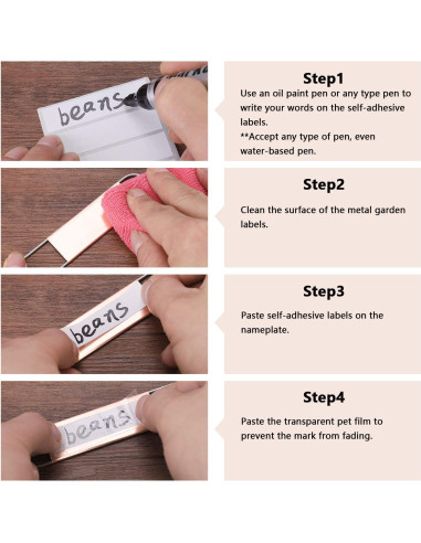 25 Etiquetas de Cobre para Plantas Wanapure 20.32 cm Reutilizables