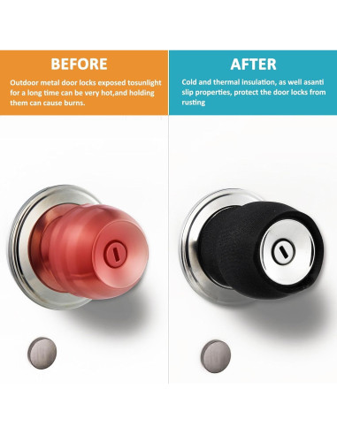 Cubierta de Manija de Puerta Redonda MDZDN - Silicona Antiescaldante