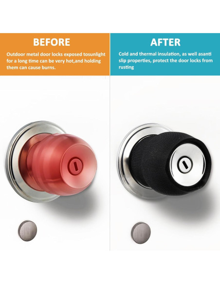 Cubierta de Manija de Puerta Redonda MDZDN - Silicona Antiescaldante