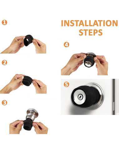 Cubierta de Manija de Puerta Redonda MDZDN - Silicona Antiescaldante
