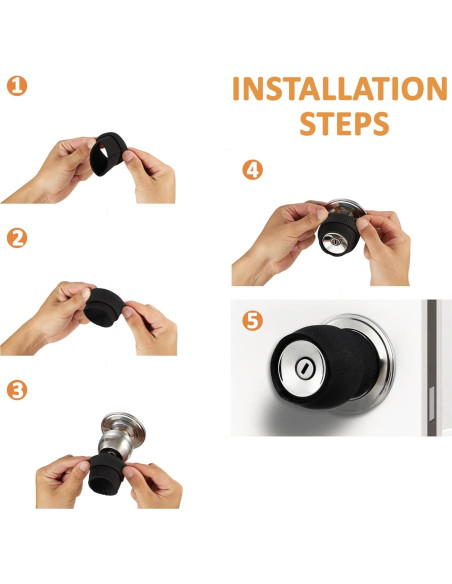 Cubierta de Manija de Puerta Redonda MDZDN - Silicona Antiescaldante