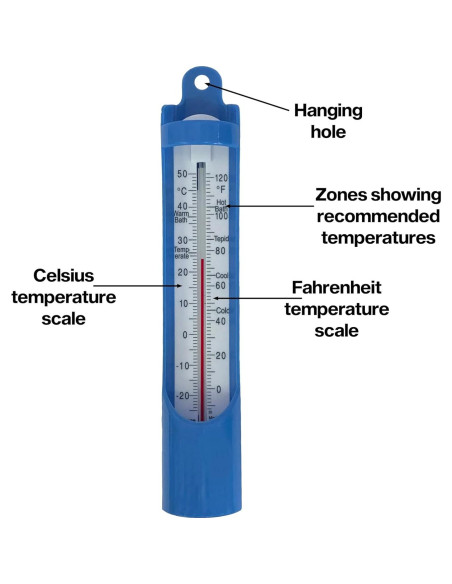 Termómetro de piscina S. Brannan 230mm - Agua jacuzzi y baño