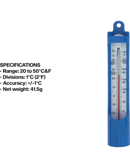 Termómetro de piscina S. Brannan 230mm - Agua jacuzzi y baño