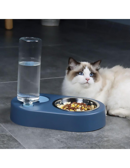 Dispensador automático de comida y agua Kola Panda 680ml blanco