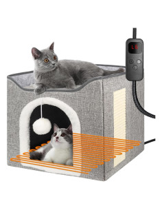Cama Térmica para Gatos HXPLN con Almohadilla Removible 40x34cm