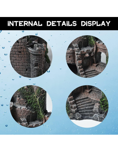 Decoración de Acuario Castillo PTFJZ 20.1x8.4x14.5cm