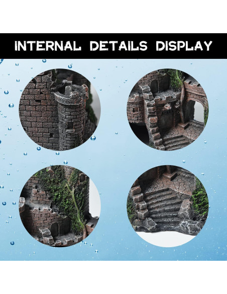 Decoración de Acuario Castillo PTFJZ 20.1x8.4x14.5cm