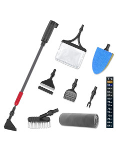 Kit de limpieza de acuario 6 en 1 SYSENCIAGA con mango ajustable