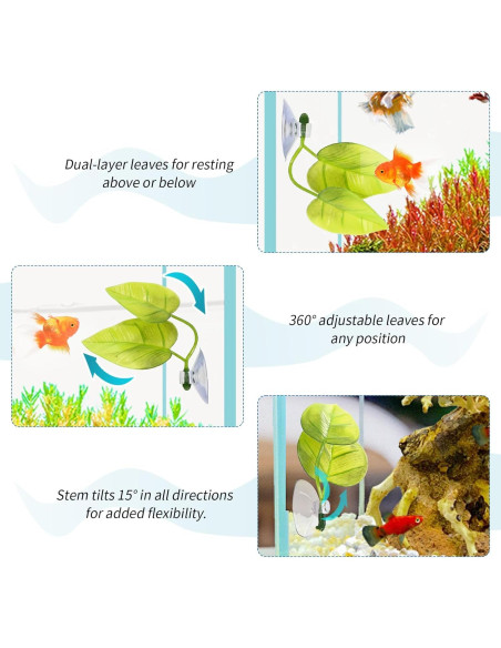 Hamaca para Betta Mzario 3 Piezas con Ventosas y Decoración