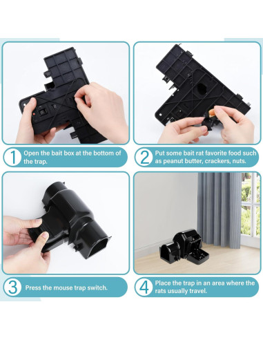 Trampas para Ratas Motrapso - Paquete de 4 Unidades Reutilizables