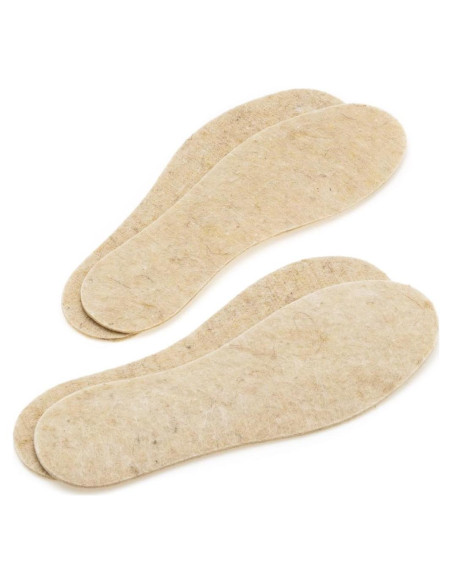 Plantillas de fieltro LAMBAA 2 pares lana de oveja unisex Plantillas de fieltro LAMBAA 2 pares lana de oveja unisex