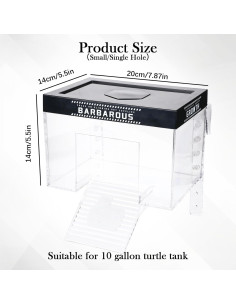 Plataforma de Sol para Tortugas Acuáticas xieketn 20cm PVC 2