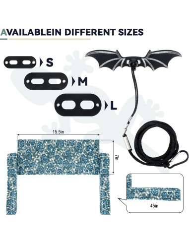 Transportador y Arnés Ajustable para Dragón Barbudo - 39x17cm