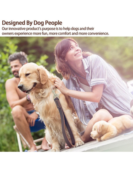 Correa corta de perro HONGSAGE de cuero 30.48 cm con gancho 360