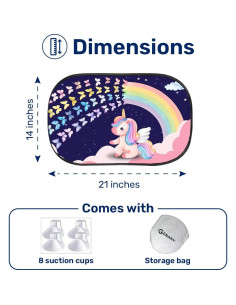 Sombra de Ventana Lateral GENANY 53x36 cm Unicornio 2