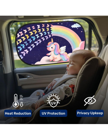 Sombra de Ventana Lateral GENANY 53x36 cm Unicornio