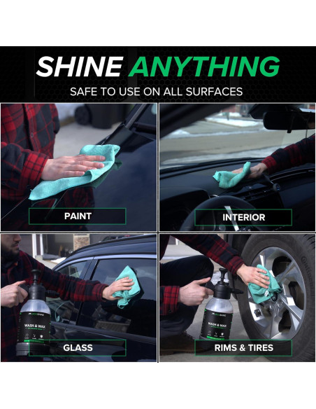 Kit de Lavado y Cera Sin Agua Ecoshine 8 Fl Oz - Detalle Rápido