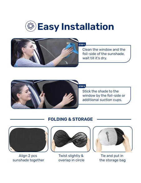 Sombra de Ventana Lateral GENANY 53x36 cm Unicornio