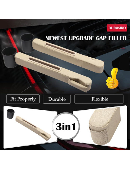 Relleno Espacio entre Asientos de Coche Durasiko FXS 2 Paquetes