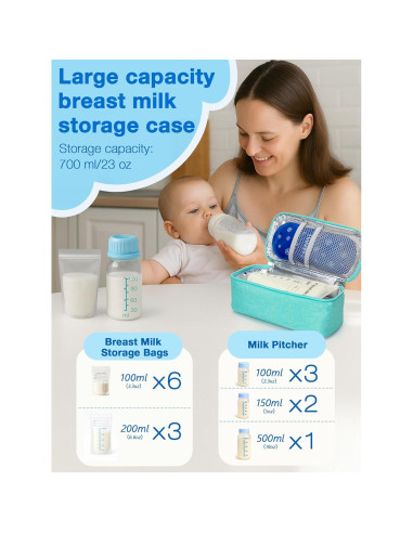 Bolsa de Enfriamiento de Leche Materna SUNMON Verde Claro