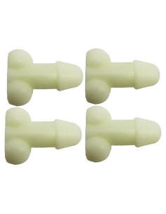 4 Tapas de Válvula Brillantes SISUJA para Neumáticos Blancas