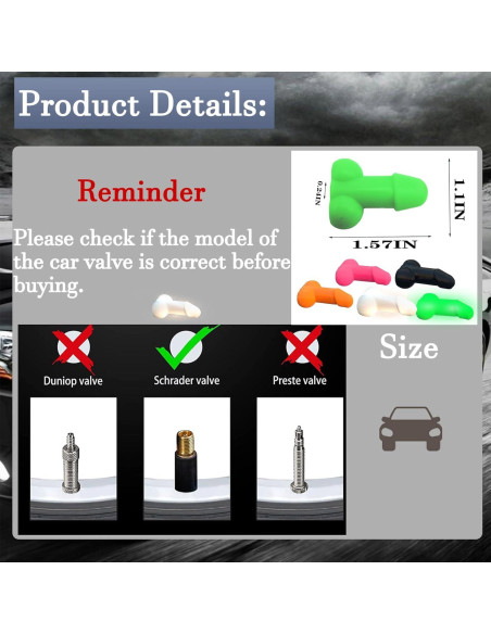 4 Tapas de Válvula Brillantes SISUJA para Neumáticos Blancas