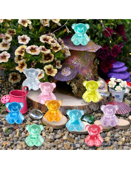 240 Mini Osos de Resina DIYDEC para Manualidades y Decoración