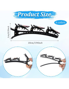 Clips de Pelo Trenzados Nogeqi en Forma de Mariposa Brillante 2