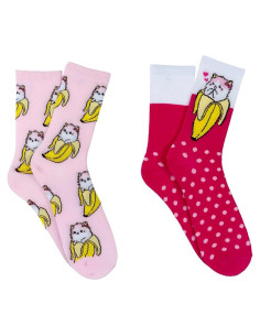 Calcetines de tripulación Bananya - 2 pares para dama 4-10
