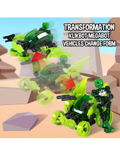 Klikbot Megabots Zing - Stop Motion Rojo, 3 Figuras y Accesorios 2