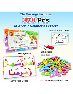 Kit de Letras Magnéticas Árabes - 378 Piezas Educativo 2