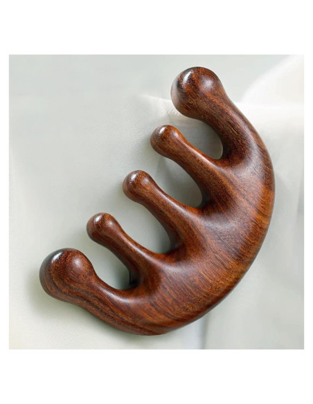 Masajeador de cuero cabelludo Doumewor de sándalo 6.35cm