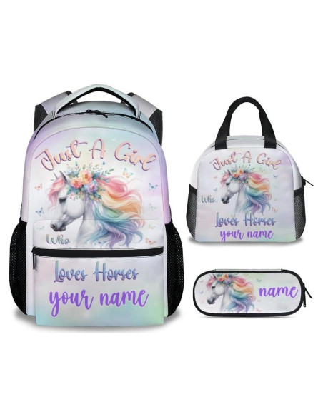 Mochila Escolar Personalizada UNIKITTY 43 cm con Almuerzo