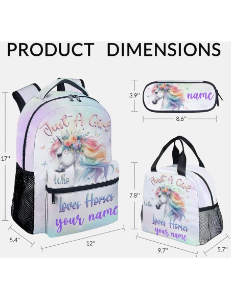 Mochila Escolar Personalizada UNIKITTY 43 cm con Almuerzo