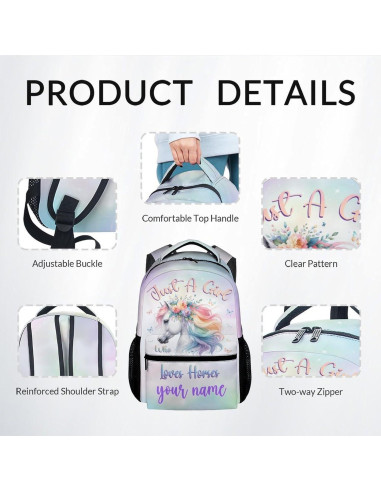 Mochila Escolar Personalizada UNIKITTY 43 cm con Almuerzo